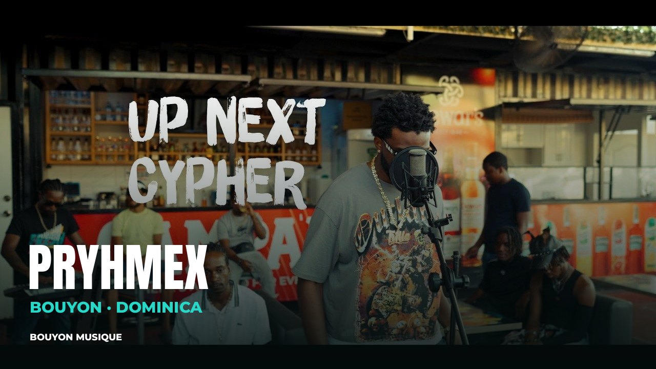 Pryhmex, bouyon artist from Dominica: still from the video “Up Next Bouyon Cypher, Vol 1. (Trilla-G ft. G'z Up, Ras B, Avatar Omish, Don Lash, Pa Pel, Pryhmex)” · Pryhmex · bouyon · bouyon music · musique bouyon · Pryhmex bouyon · Pryhmex music · Pryhmex musique · Pryhmex photo · Pryhmex photos · Pryhmex picture · Pryhmex images · Pryhmex artiste · Pryhmex artist · Dominique · Pryhmex Dominique · bouyon Dominique